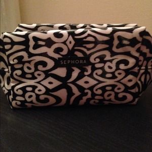 Sephora black & white make up bag