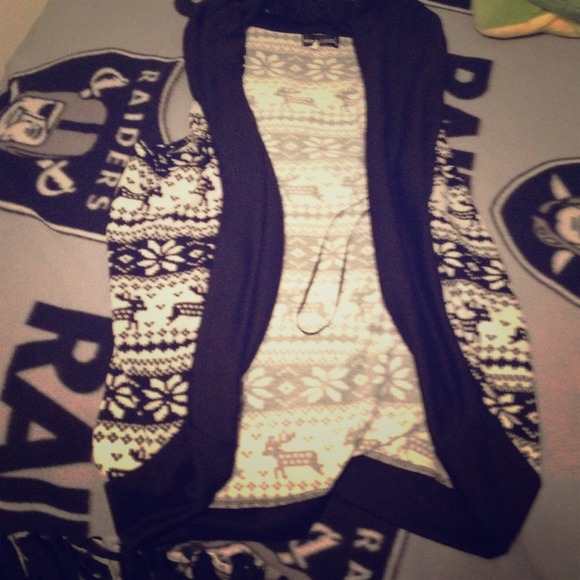 A throw over sweater