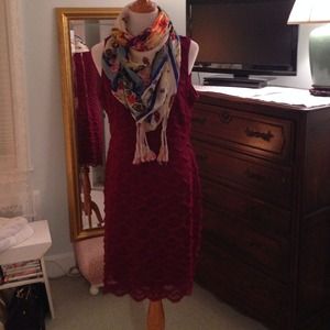 Guess burgundy dress. Size 16.