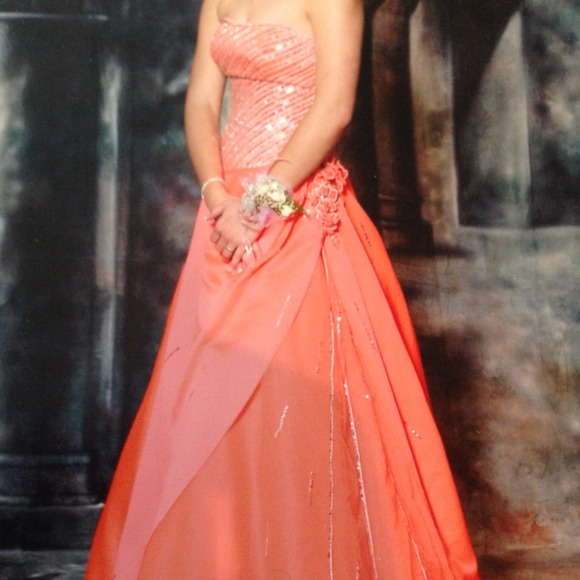 NEED to SELL Riva Design Deep Coral prom dress