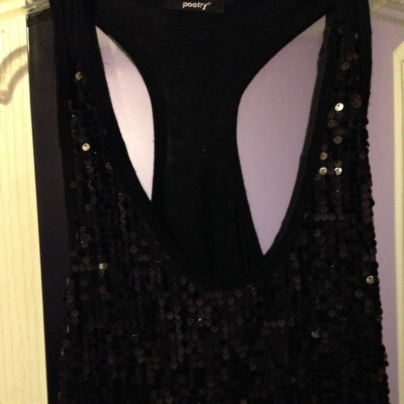 Size medium black sequined tunic/dress