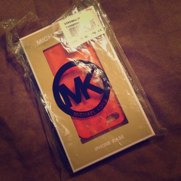 Michael Kors iPhone 5 plastic case in tangerine