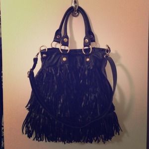 Black Arden B Fringe Handbag