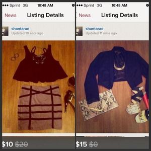 <Bundle>Abstract Mini Skirt & Crop Blazer