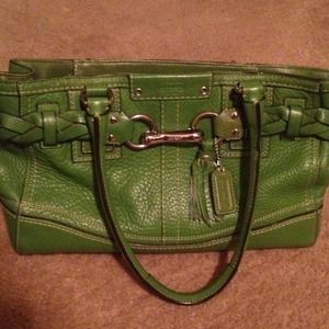 Authentic leather Coach handbag