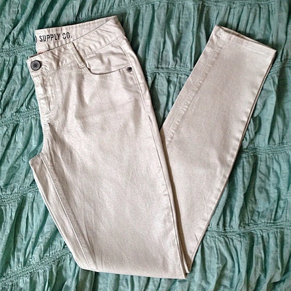 Target White Glitter Skinny Jeans - Picture 2 of 4