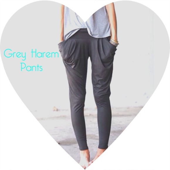 Pants - Grey Harem Pants