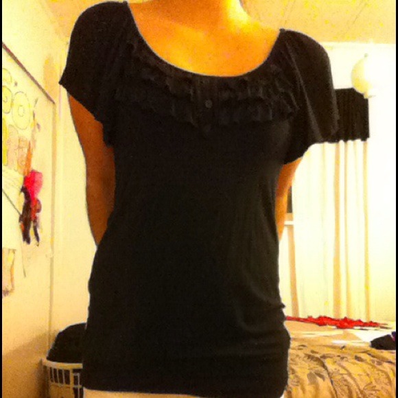 Black semi casual shirt