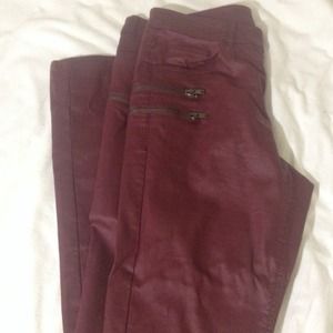 H&M coated leather look jeans