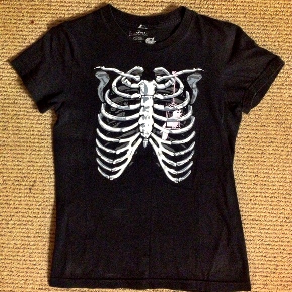 Bird in Skull RibCAGE Tee Shirt