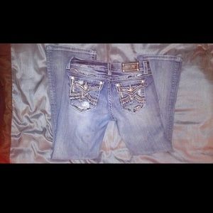 Miss Me jeans, 28x29, distressed