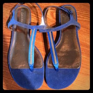 Brand new blue Calvin Klein sandals