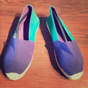 Muyu blue and green breathable shoes