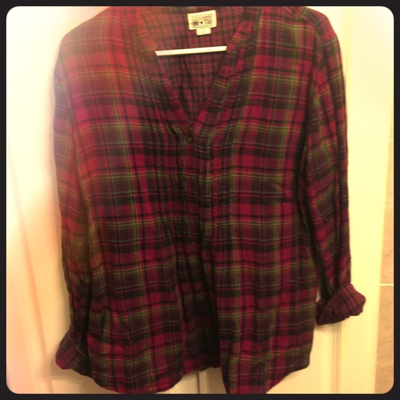 🎀Plaid purple top!