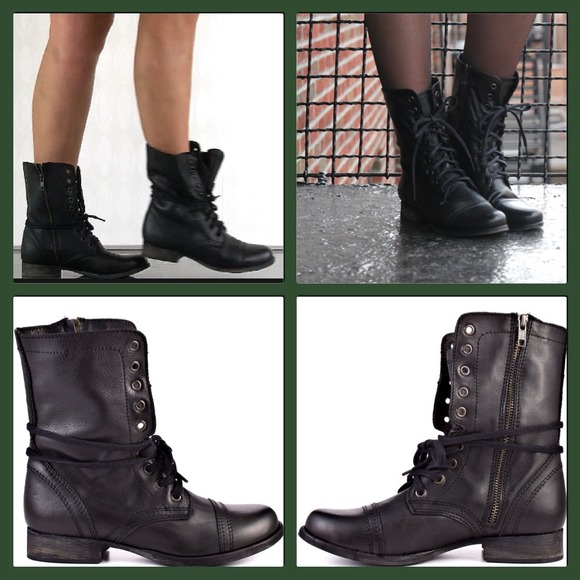 steve madden troopa boots black