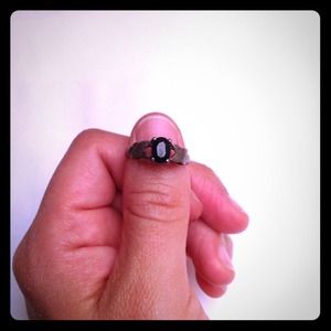 Sterling ring with onyx stone
