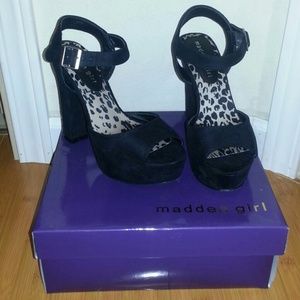 Madden Girl Black Suede Wedge Heel