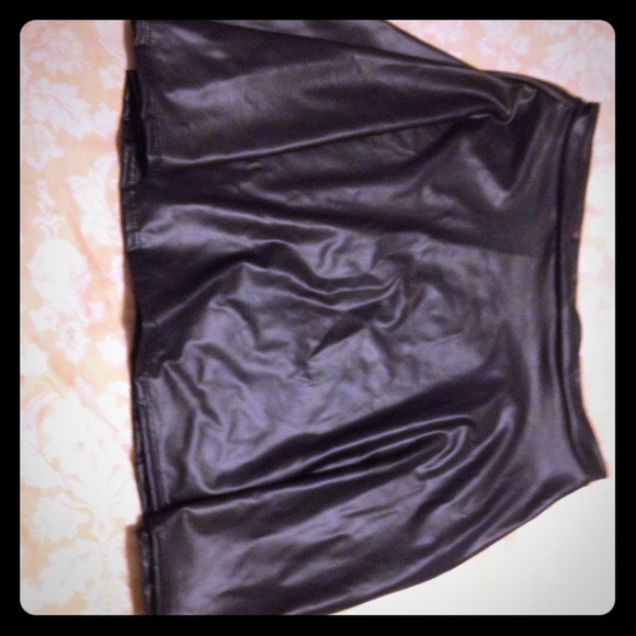 pleather(leather) high waisted skirt