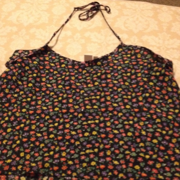 urban outfitters floral halter top