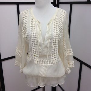Off-white Peasant Blouse