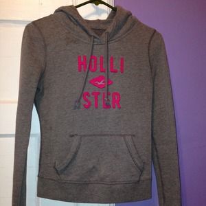 Pink & Gray Hollister Hoodie
