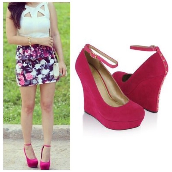None Shoes - Pink Studded Heels