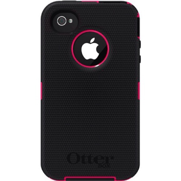 iPhone 4/4S Otter Box OEM Defender Black And Pink