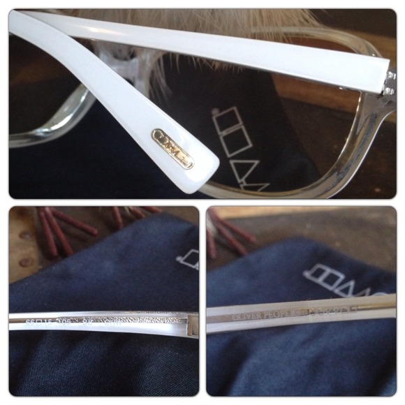 SOLD.  OLIVER PEOPLES white framed sunnies - Picture 4 of 4