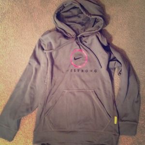 Livestrong Nike Hoodie with pink for breast cancer