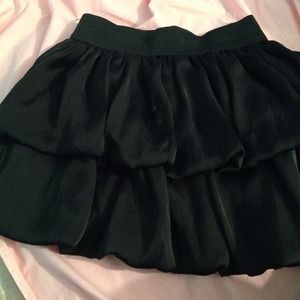 Black high waisted mini skirt