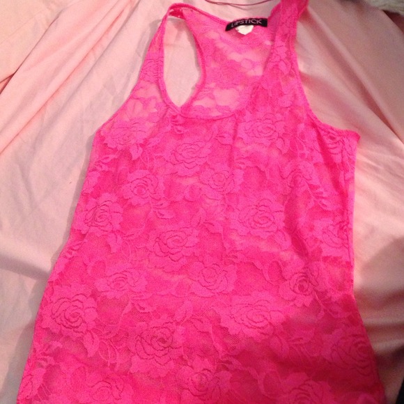 See through pink tank