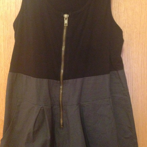 Black and grey cotton dress - Picture 2 of 2