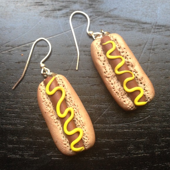 Handmade Hot Dog Earrings