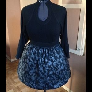 Black and grey skater skirt