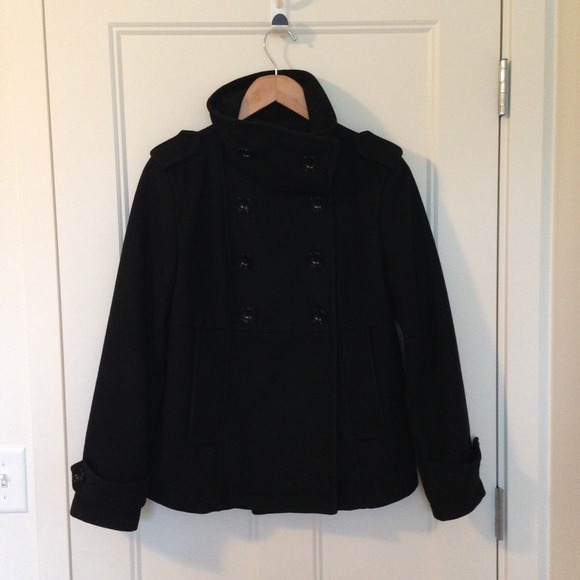 GAP Military Inspired Black Peacoat