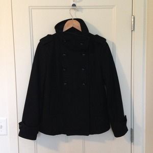 GAP Military Inspired Black Peacoat