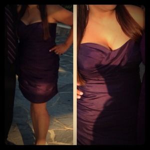 David's Bridal strapless dress