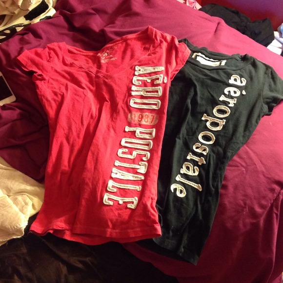 Black and pink Aeropostale shirts