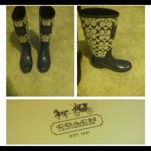 Coach rain boots