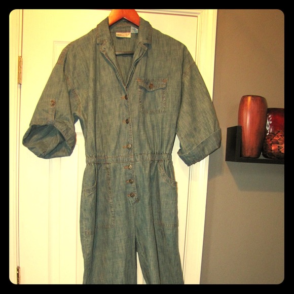 Jean jump suit
