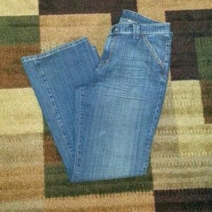 Blue bootcut jeans