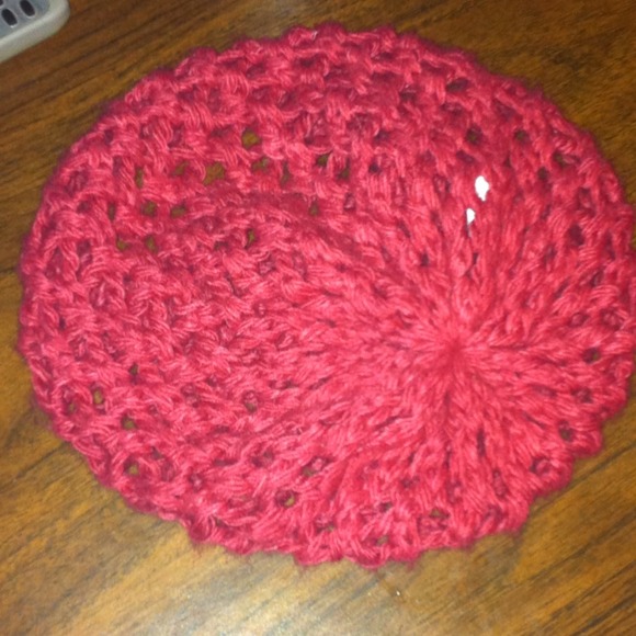 Stylish knit magenta beanie!