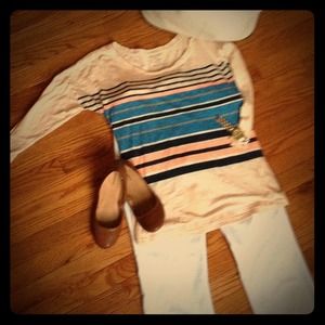 Medium striped cotton top