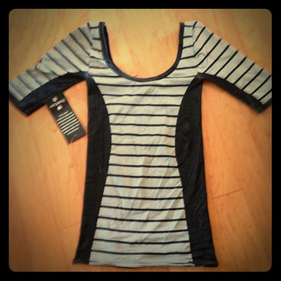 BeBe Stripe Scoop Top
