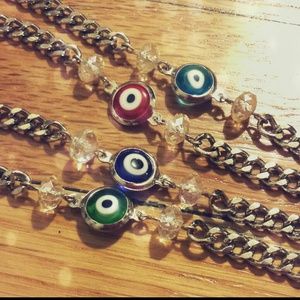 Crystal Evil Eye Chain Bracelet