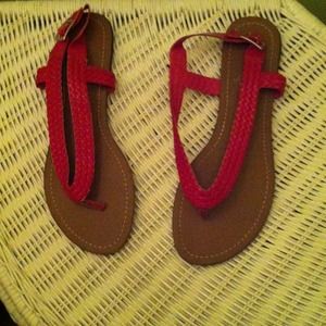 🚫ON HOLD🚫Pink braided sandals