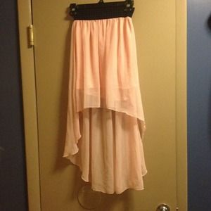 Light Pink High-Low Skirt