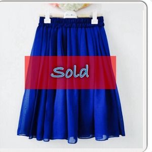 doble layer chiffon short mini skirt