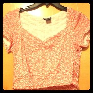 Netted Pink Crop Top
