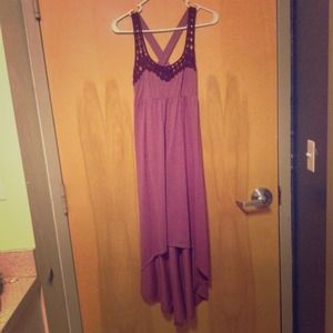 Purple high-low Criss-cross back Dress!